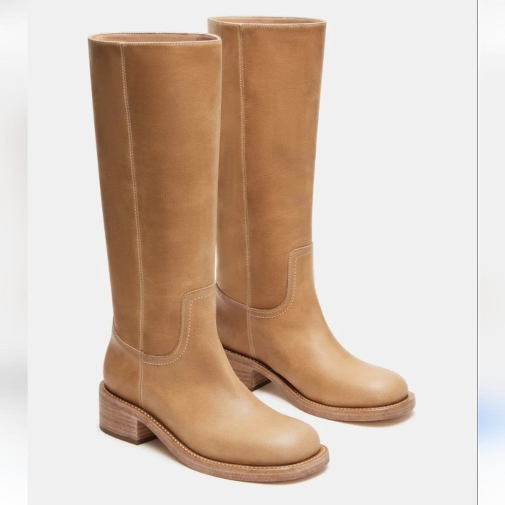 Steve Madden Riggs Boots In Banana Leather Tan Color Size 8.5